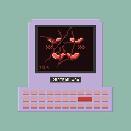 Lavender PRTSCN computer with a red face